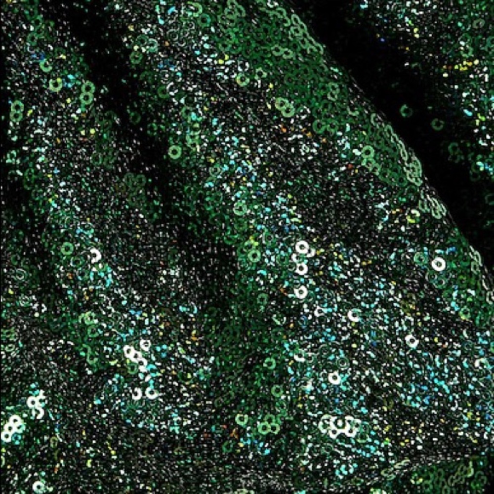 16Arlington One Sleeve Draped Sequined Tulle Mini Dress Green Size UK 8 US 4 - Picture 2 of 15